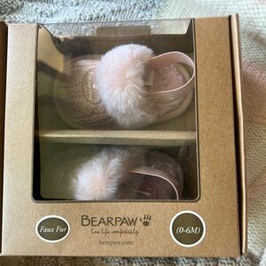 Bearpaw baby girl slides pink size 0-6 months